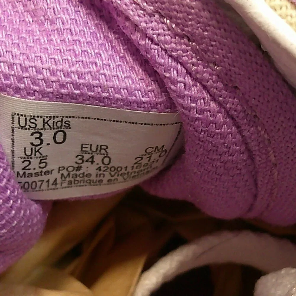 VANS Kids Old Skool Shoes mythical Glow Sheer Lilac Size 3